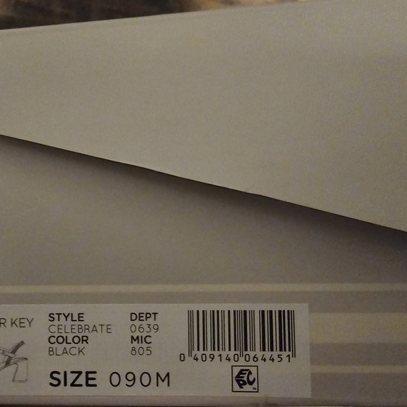 Copper Key Black Rhinestone Sandals - Picture 6 of 6